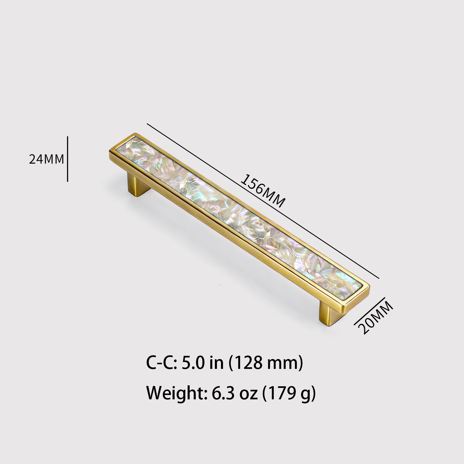 Dual-hole shell drawer pull