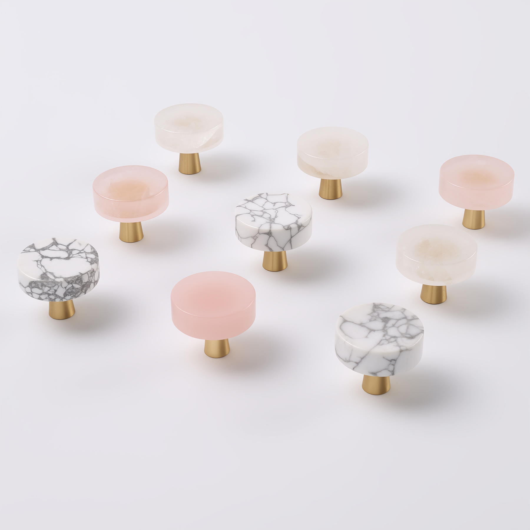 Crystal brass hardware detail
