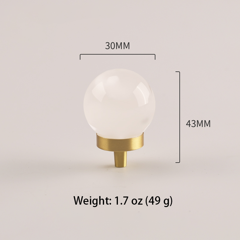Crystal brass knob and pull