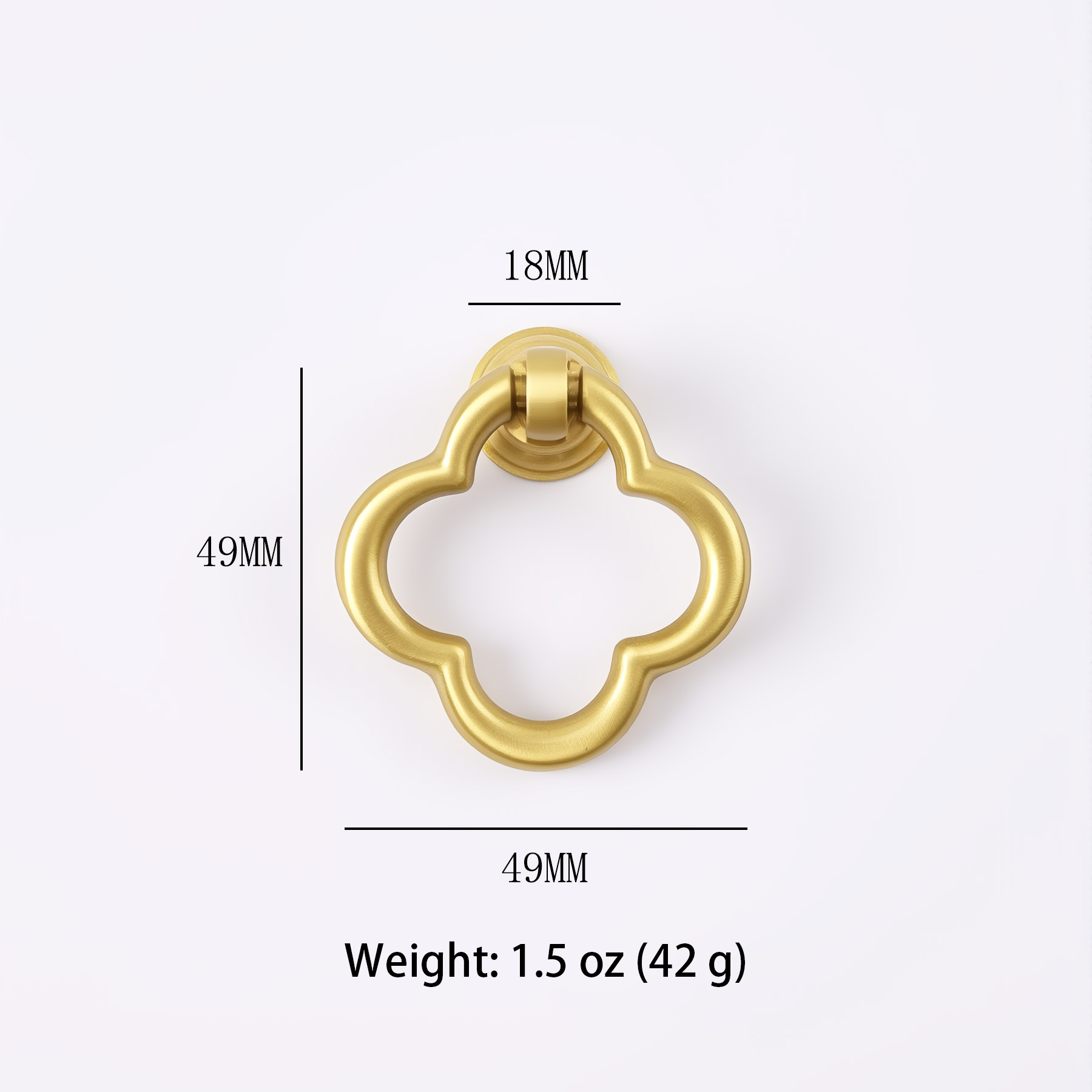 Clover brass ring pull