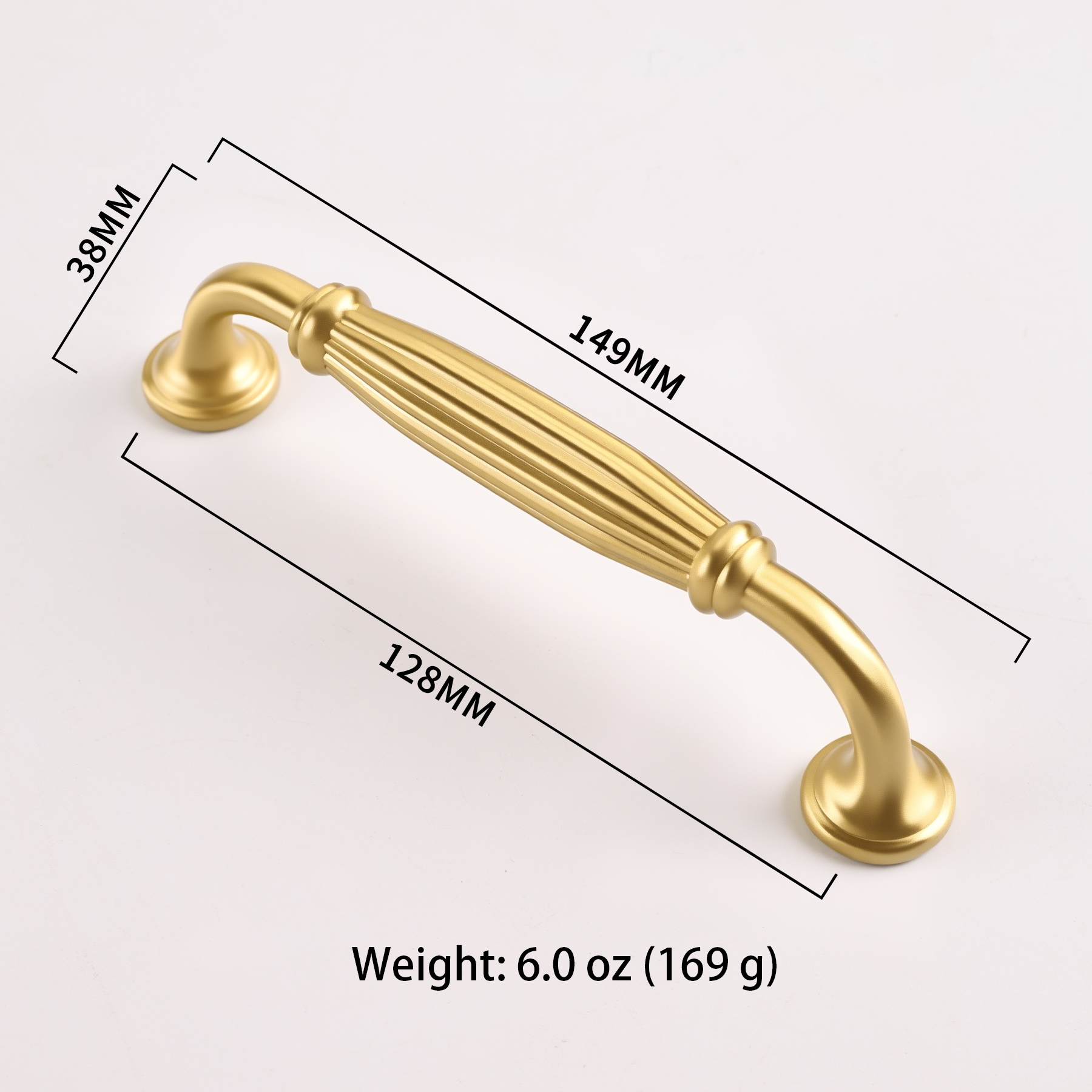 American two-hole brass drawer pull